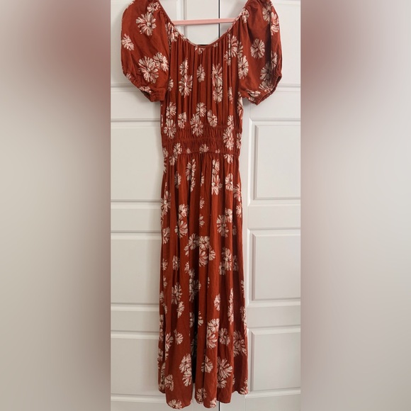 NWT Madewell Linen-Blend Sophia Midi Dress - Picture 6 of 7